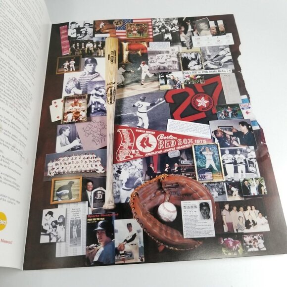 Vintage Lot Red Sox Carlton Fisk 27 Folder WEEI Go Pudge Sign Steiner Print - Picture 8 of 8